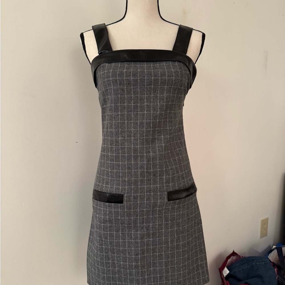 Maje Gray and Black Mini Dress